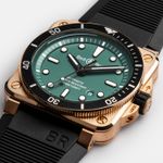 Bell & Ross BR 03 BR0392-D-LT-BR/SRB (2024) - Groen wijzerplaat 43mm Brons (1/2)