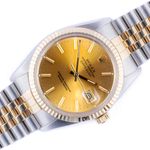 Rolex Datejust 36 16013 (1987) - Champagne wijzerplaat 36mm Goud/Staal (1/7)