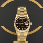 Rolex Day-Date 36 18038 (1986) - Zwart wijzerplaat 36mm Geelgoud (1/6)