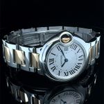 Cartier Ballon Bleu 28mm 3009 (2012) - White dial 28 mm Gold/Steel case (2/8)