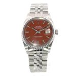 Rolex Datejust 1603 (1969) - Orange dial 36 mm Steel case (2/8)