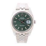 Rolex Datejust 41 126334 (2024) - Groen wijzerplaat 41mm Staal (1/4)