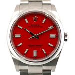 Rolex Oyster Perpetual 36 126000 (2021) - Red dial 36 mm Steel case (1/8)