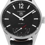TAG Heuer Carrera WV3010 (Unknown (random serial)) - Black dial 43 mm Steel case (2/5)