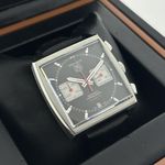 TAG Heuer Monaco Calibre 12 CAW2114.FT6021 (2017) - Zwart wijzerplaat 39mm Staal (7/8)