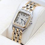 Cartier Panthère 187957 (1990) - White dial 29 mm Gold/Steel case (1/8)
