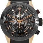 TAG Heuer Carrera Calibre HEUER 01 CAR205A.FT6087 (2019) - Transparent dial 43 mm Gold/Steel case (1/5)