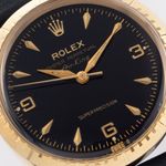 Rolex Oyster Perpetual 1002 (1965) - Black dial 34 mm Yellow Gold case (5/8)