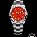 Rolex Oyster Perpetual 36 126000 (2022) - Rood wijzerplaat 36mm Staal (1/5)
