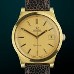 Omega Genève 166.0168 (1974) - Gold dial 36 mm Gold/Steel case (1/8)