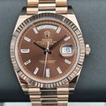 Rolex Day-Date 40 228235 (2018) - Brown dial 40 mm Rose Gold case (3/7)