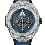 Hublot Big Bang Sang Bleu 418.NX.5107.RX.1604.MXM20 (2023) - Blauw wijzerplaat 45mm Titanium (1/1)