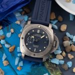 Panerai Luminor Submersible PAM00371 (2011) - Blauw wijzerplaat 47mm Titanium (1/8)