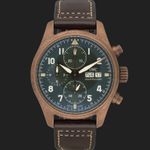 IWC Pilot Spitfire Chronograph IW387902 (2015) - Groen wijzerplaat 41mm Brons (3/8)