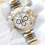 Rolex Daytona 16523 (Unknown (random serial)) - White dial 40 mm Gold/Steel case (2/8)
