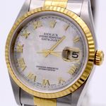 Rolex Datejust 36 16233 (1994) - Pearl dial 36 mm Gold/Steel case (5/8)