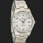 Rolex Oyster Perpetual Date 15210 (2004) - Wit wijzerplaat 34mm Staal (4/8)