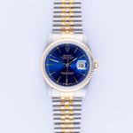 Rolex Datejust 36 16233 (1999) - Blue dial 36 mm Gold/Steel case (3/8)