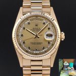 Rolex Day-Date 36 18238 (1996) - Champagne dial 36 mm Yellow Gold case (1/8)