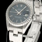 Rolex Oyster Perpetual Lady Date 69240 (1996) - Blue dial 26 mm Steel case (6/7)