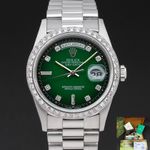 Rolex Day-Date 36 18346 (1993) - Silver dial 36 mm Platinum case (1/8)