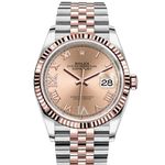 Rolex Datejust 36 126231 (2023) - Pink dial 36 mm Gold/Steel case (1/8)