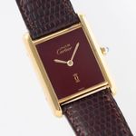 Cartier Tank 6-81006 (1980) - Red dial Unknown Silver case (1/7)