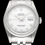 Rolex Datejust 36 16220 (2005) - Zilver wijzerplaat 36mm Staal (1/8)