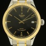 Tudor Style 12313 (2018) - Black dial 34 mm Gold/Steel case (1/7)