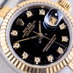 Rolex Lady-Datejust 69173 (1990) - Black dial 26 mm Gold/Steel case (2/8)