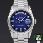 Rolex Day-Date 36 118239 (2000) - Blue dial 36 mm White Gold case (1/8)