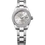 Rolex Lady-Datejust 279384RBR (2025) - Zilver wijzerplaat 28mm Staal (1/1)