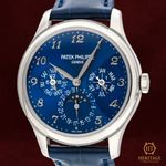 Patek Philippe Perpetual Calendar 5327G-001 (2021) - Blauw wijzerplaat 39mm Witgoud (1/8)