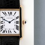 Cartier Tank Solo W1018855 (Unknown (random serial)) - Silver dial 27 mm Yellow Gold case (4/7)