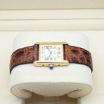 Cartier Tank Vermeil 5057001 (1989) - Yellow dial 20 mm Silver case (4/8)