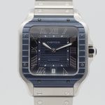 Cartier Santos WSSA0048 (2023) - Blue dial 40 mm Steel case (1/8)