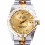 Rolex Datejust 31 68273 (1988) - Champagne dial 31 mm Gold/Steel case (3/8)
