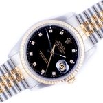 Rolex Datejust 36 16233 (1991) - Zwart wijzerplaat 36mm Goud/Staal (1/8)