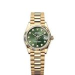 Rolex Datejust 31 278278 (2024) - Green dial 31 mm Yellow Gold case (3/3)