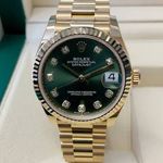 Rolex Datejust 31 278278 (2024) - Green dial 31 mm Yellow Gold case (2/3)