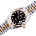 Rolex Lady-Datejust 69173 (1990) - Black dial 26 mm Gold/Steel case (1/8)
