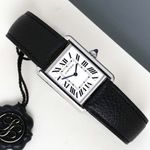 Cartier Tank WSTA0041 (2022) - White dial 34 mm Steel case (1/8)