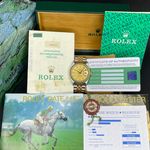 Rolex Oyster Perpetual Date 15223 (1990) - Champagne dial 34 mm Gold/Steel case (2/7)