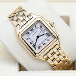 Cartier Panthère 1060 (1995) - White dial 28 mm Yellow Gold case (1/8)