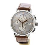 IWC Portofino Chronograph IW378302 (2008) - Silver dial 41 mm Steel case (2/14)