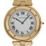Cartier Santos 8191 (1982) - Wit wijzerplaat 27mm Geelgoud (1/8)