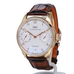 IWC Portuguese Automatic IW500101 (2006) - Silver dial 42 mm Rose Gold case (1/8)