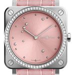 Bell & Ross BR S BRS-EP-ST-LGD/SCR (2024) - Roze wijzerplaat 40mm Staal (1/2)