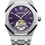 Audemars Piguet Royal Oak Tourbillon 26522ST.OO.1220ST.01 (2025) - Paars wijzerplaat 41mm Staal (1/1)