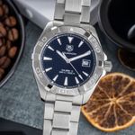 TAG Heuer Aquaracer 300M WAY2110 (Onbekend (willekeurig serienummer)) - Zwart wijzerplaat 41mm Goud/Staal (3/8)